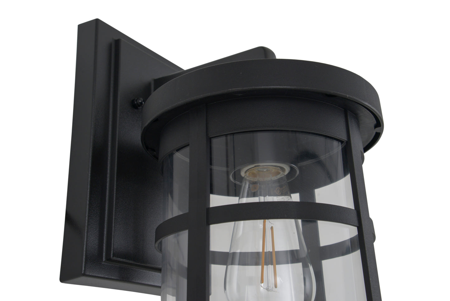 ZA2314-TB-C - Resilience Lanterns 1 Light 15" High Outdoor Wall Lantern - Textured Black