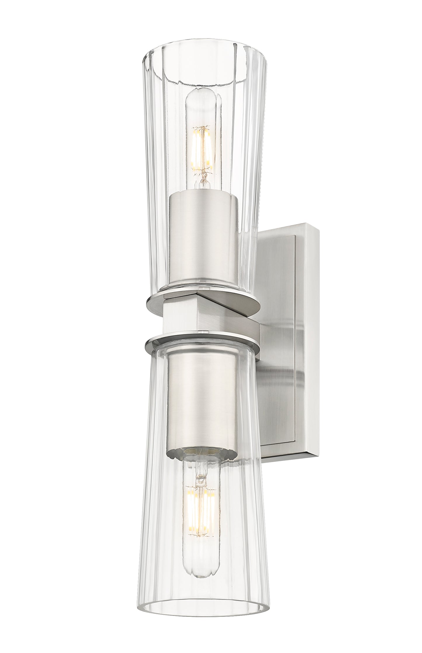 826-2S-BN - Titus 2 Light Wall 18" Sconce - Brushed Nickel