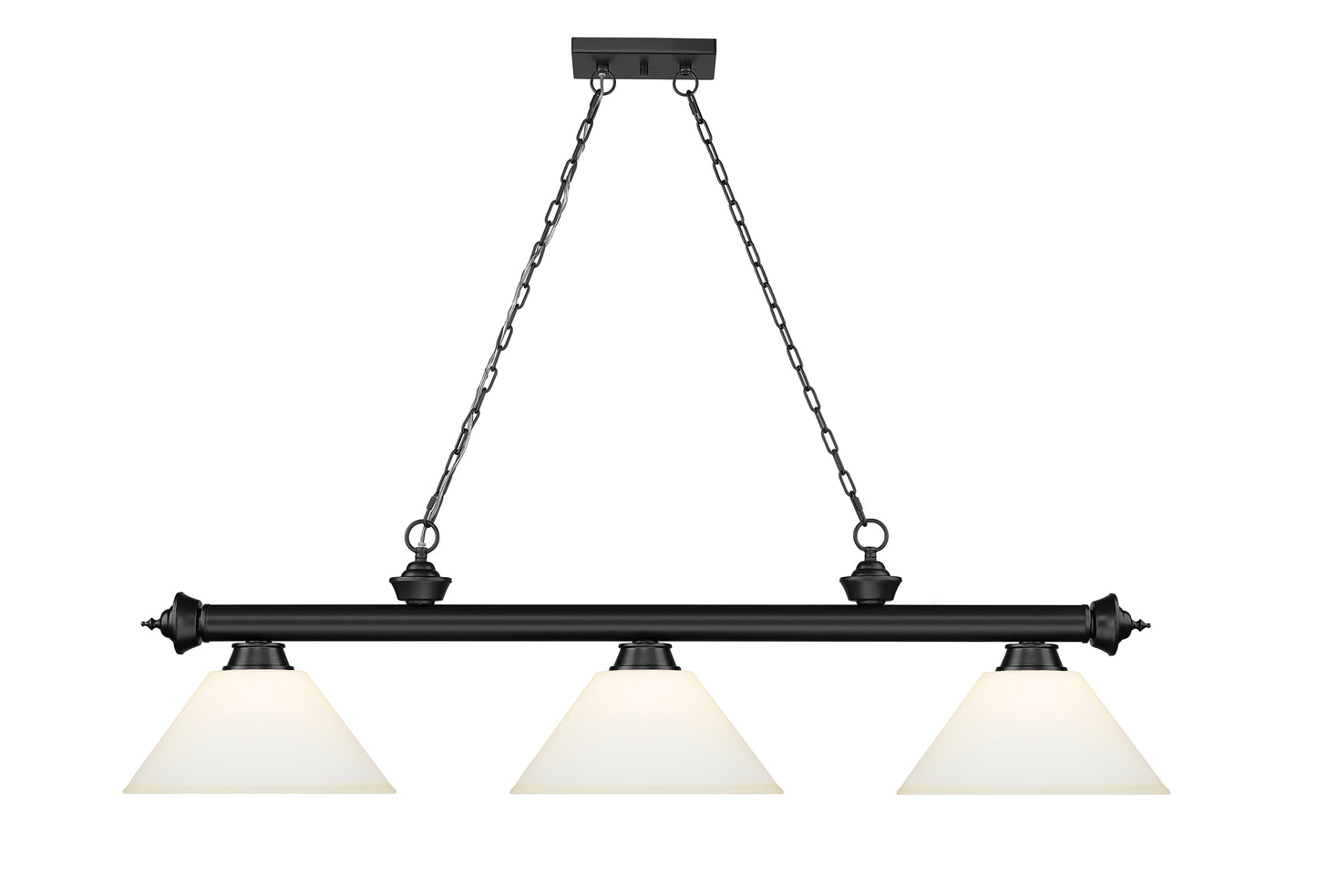 2306-3MB-AMO14 - Cordon 3 Light 57" Billiard - Matte Black