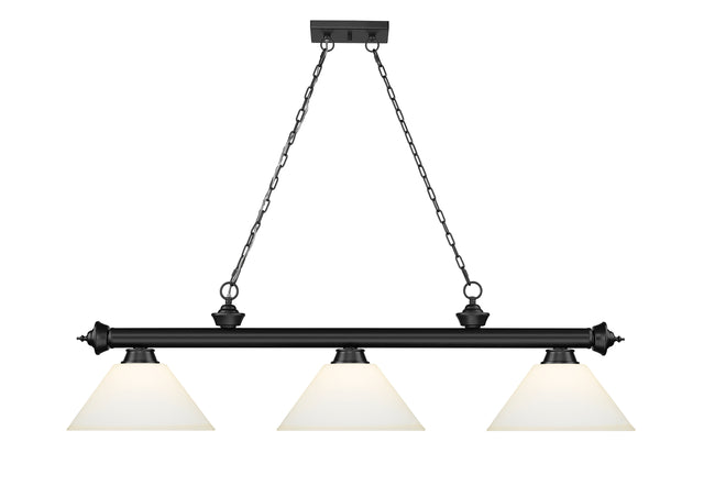 2306-3MB-AMO14 - Cordon 3 Light 57" Billiard - Matte Black