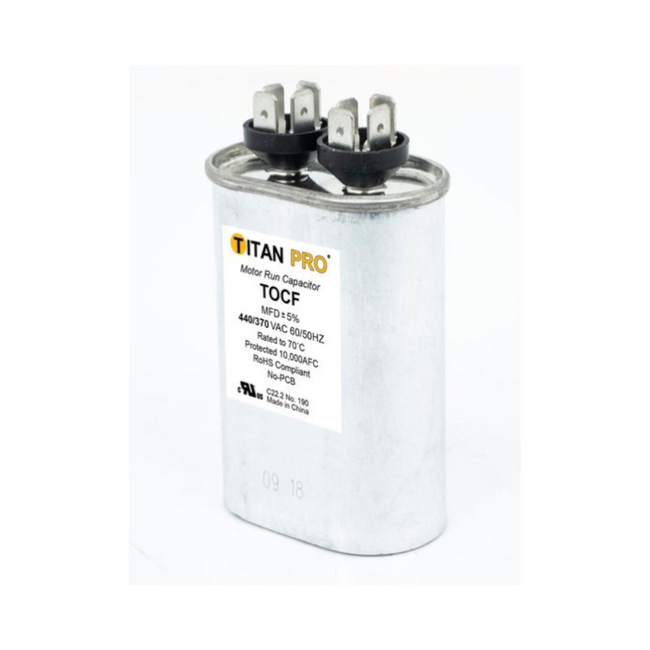 TOCF20 - TITAN PRO CAPACITOR 20 MFD 440/370V OVAL