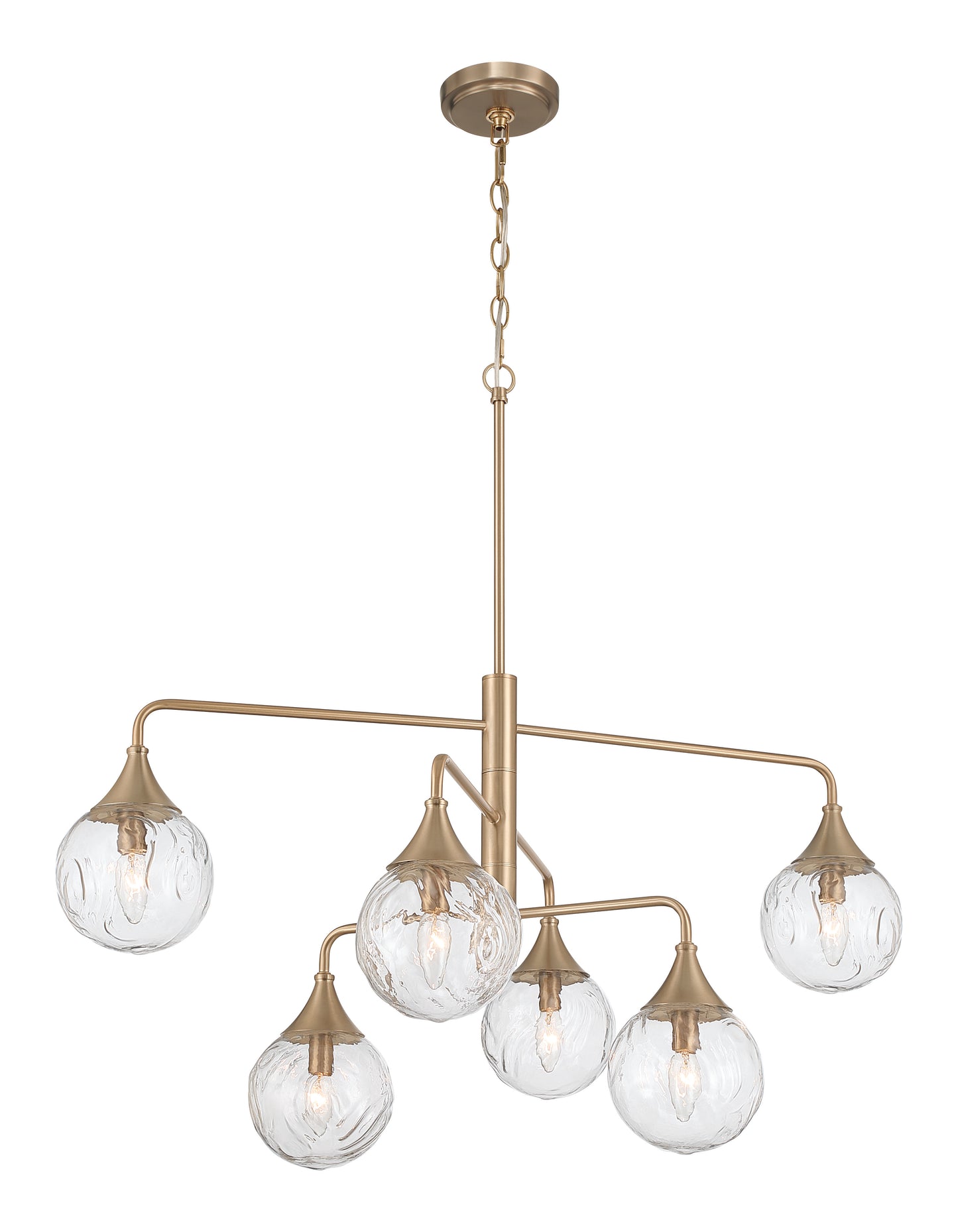 61226-CPZ - Reflection 6 Light 36" Wide Chandelier - Premium Bronze