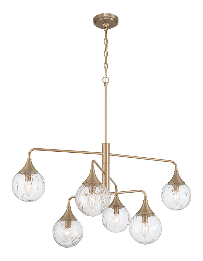61226-CPZ - Reflection 6 Light 36" Wide Chandelier - Premium Bronze