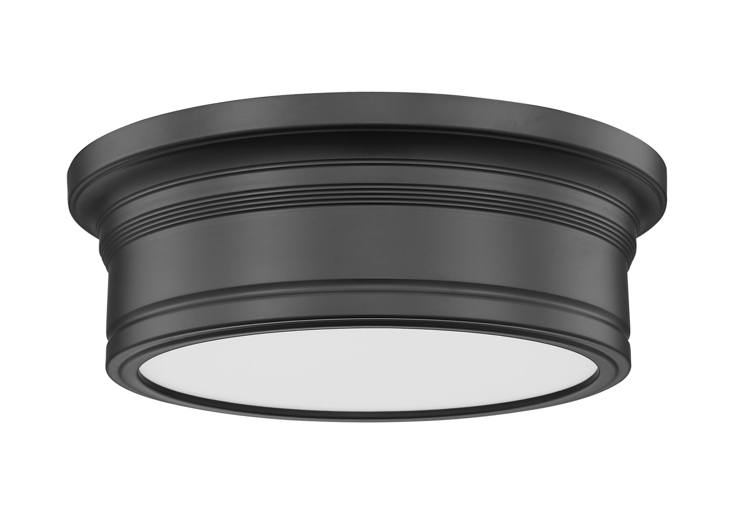 7702F12-MB-LED - Bentley 1 Light Flush 12" Mount - Matte Black
