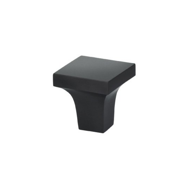 9004/25.10B - Solid Brass - 1" Square Knob - Black Oil Rubbed Lacquered