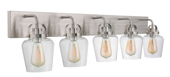 53505-BNK - Trystan 5 Light 38" Wide Vanity Light - Brushed Nickel
