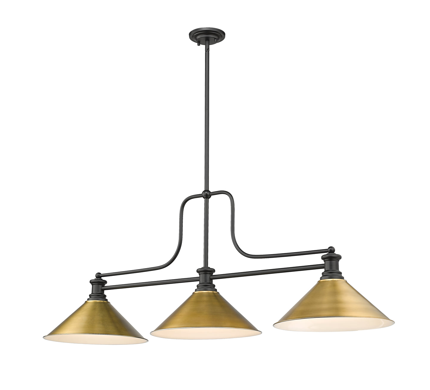 725-3MB-RB15 - Melange 3 Light 52" Billiard - Matte Black