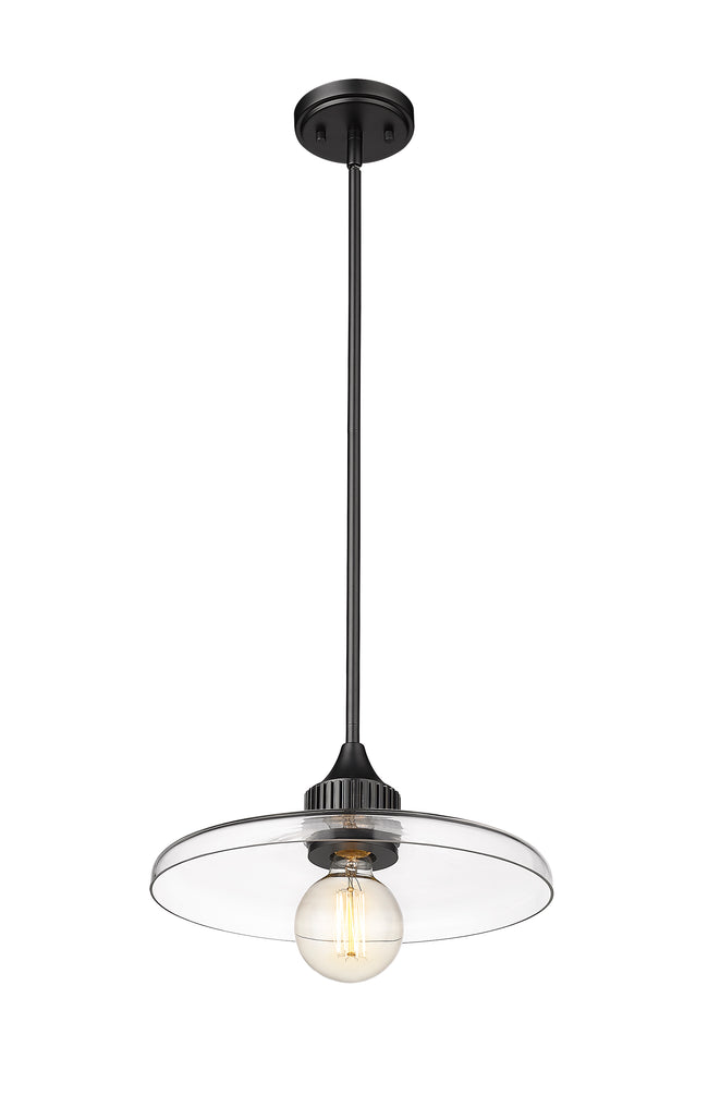 821P14-MB - Paloma 1 Light 14" Pendant - Matte Black