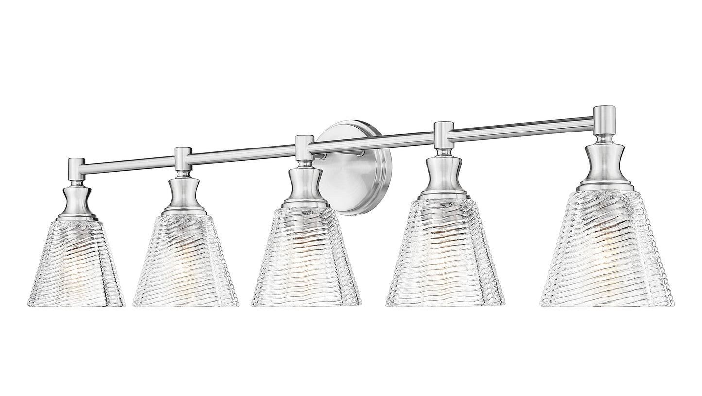 7704-5V-BN - Auden 5 Light 40" Vanity - Brushed Nickel