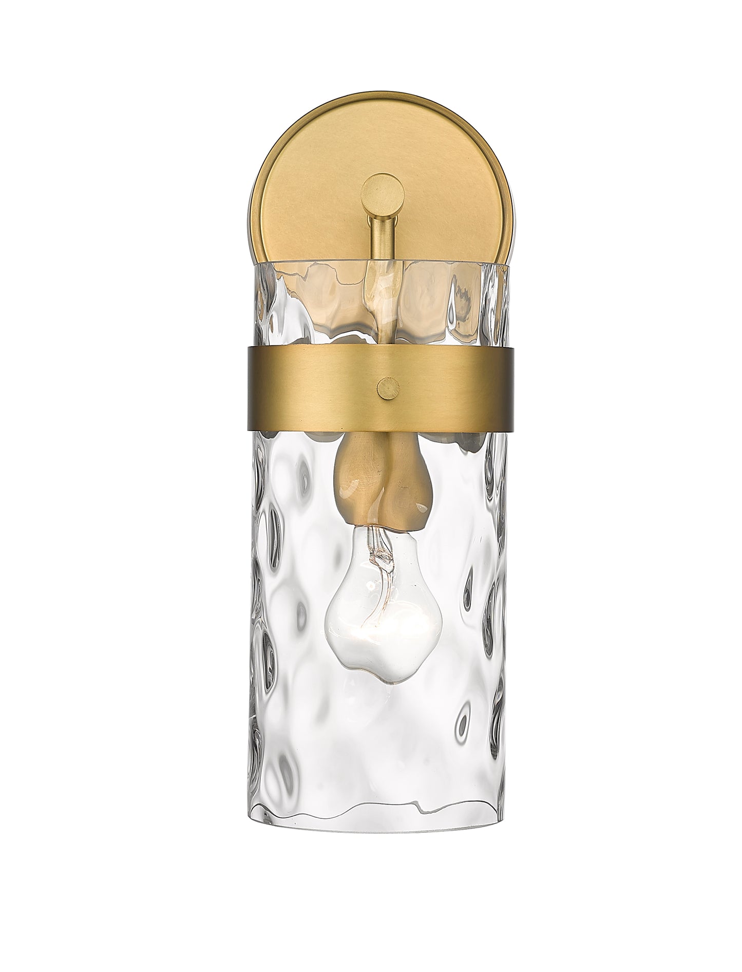 3035-1SS-RB - Fontaine 1 Light Wall 14" Sconce - Rubbed Brass