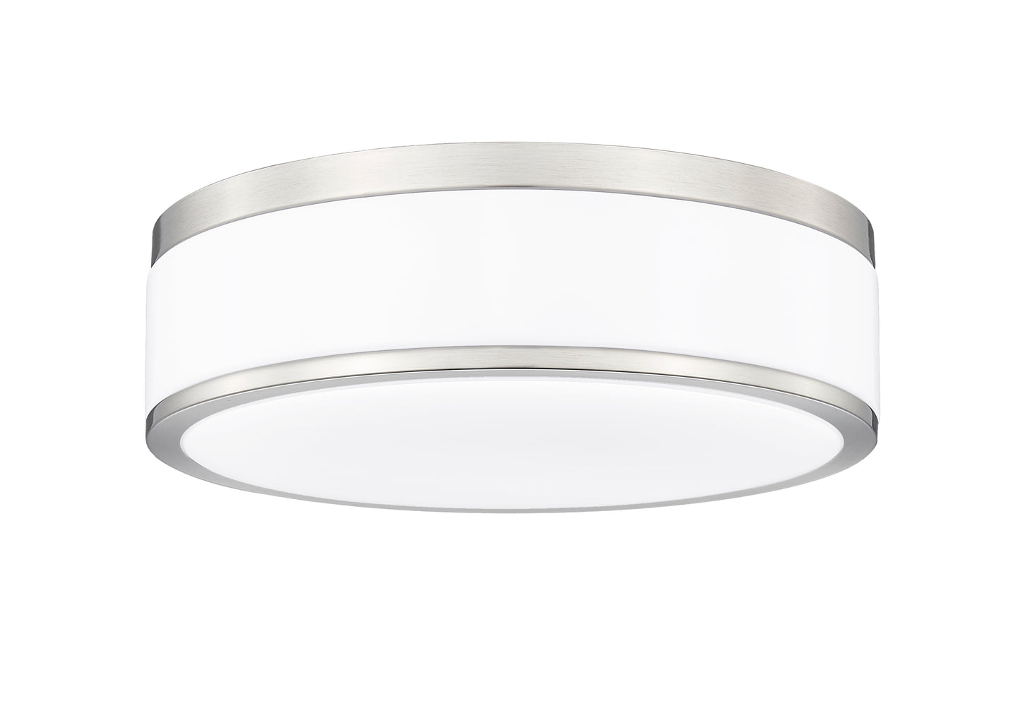 1012F12-BN-LED - Ballord 1 Light Flush 12" Mount - Brushed Nickel