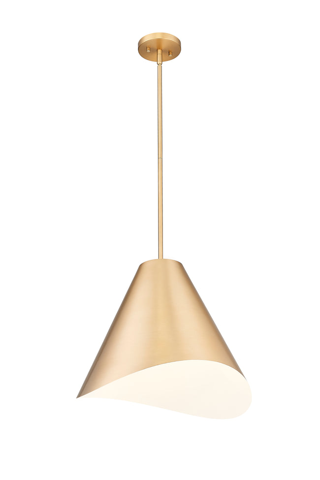 1952P18-MGLD - Aria 1 Light 18" Pendant - Modern Gold