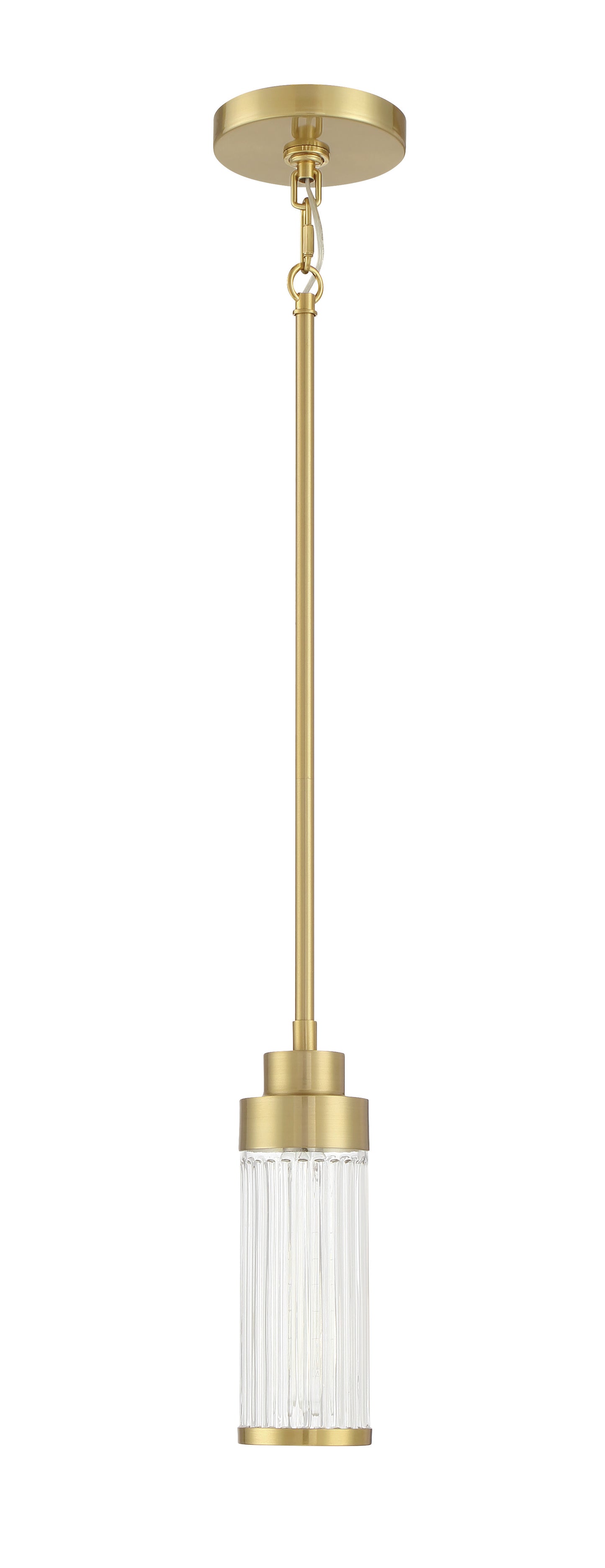 60191-SB - Whittley 1 Light 5" Wide Mini Pendant - Satin Brass