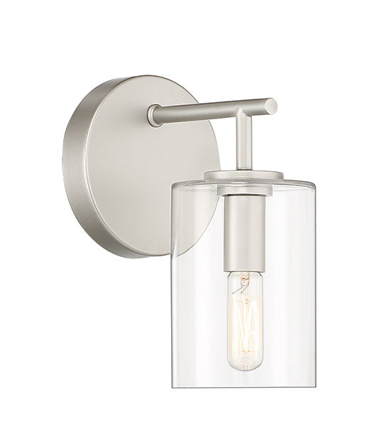 55661-SN - Hailie 1 Light 8.5" High Wall Sconce - Satin Nickel