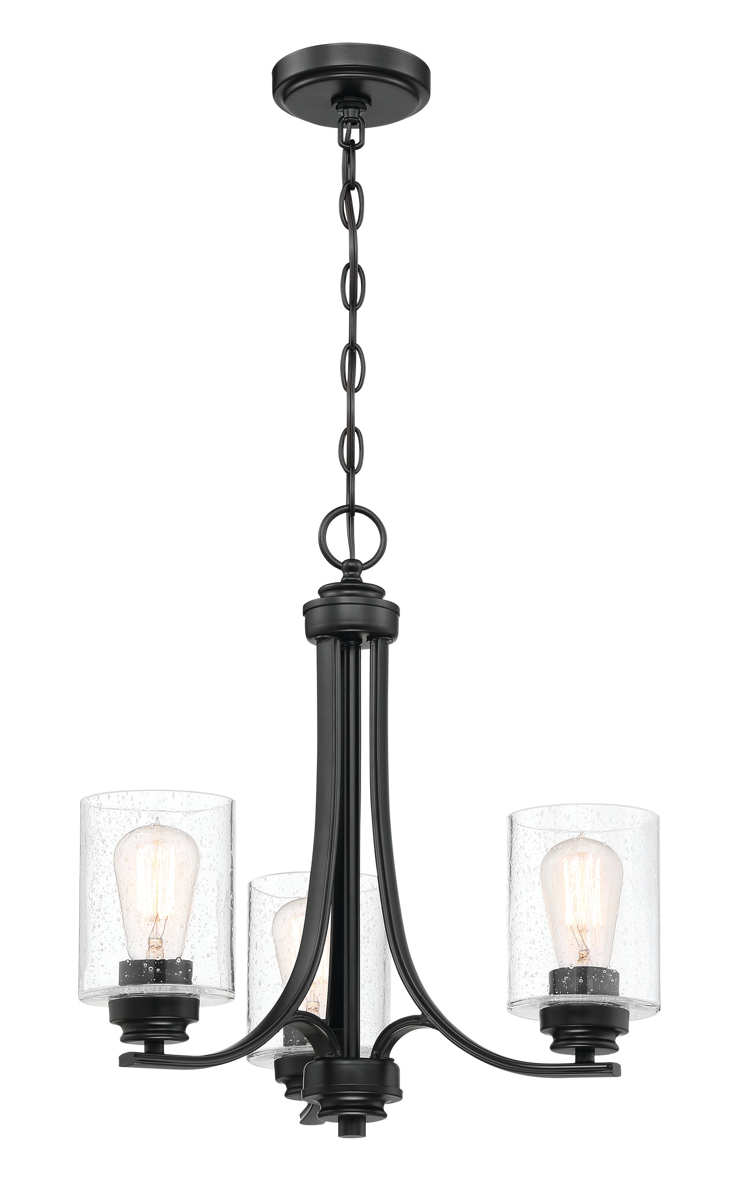 50523-FB - Bolden 3 Light 18" Wide Chandelier - Flat Black