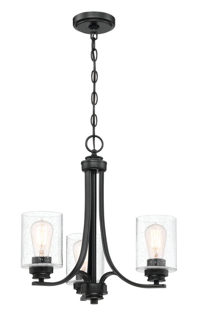 50523-FB - Bolden 3 Light 18" Wide Chandelier - Flat Black