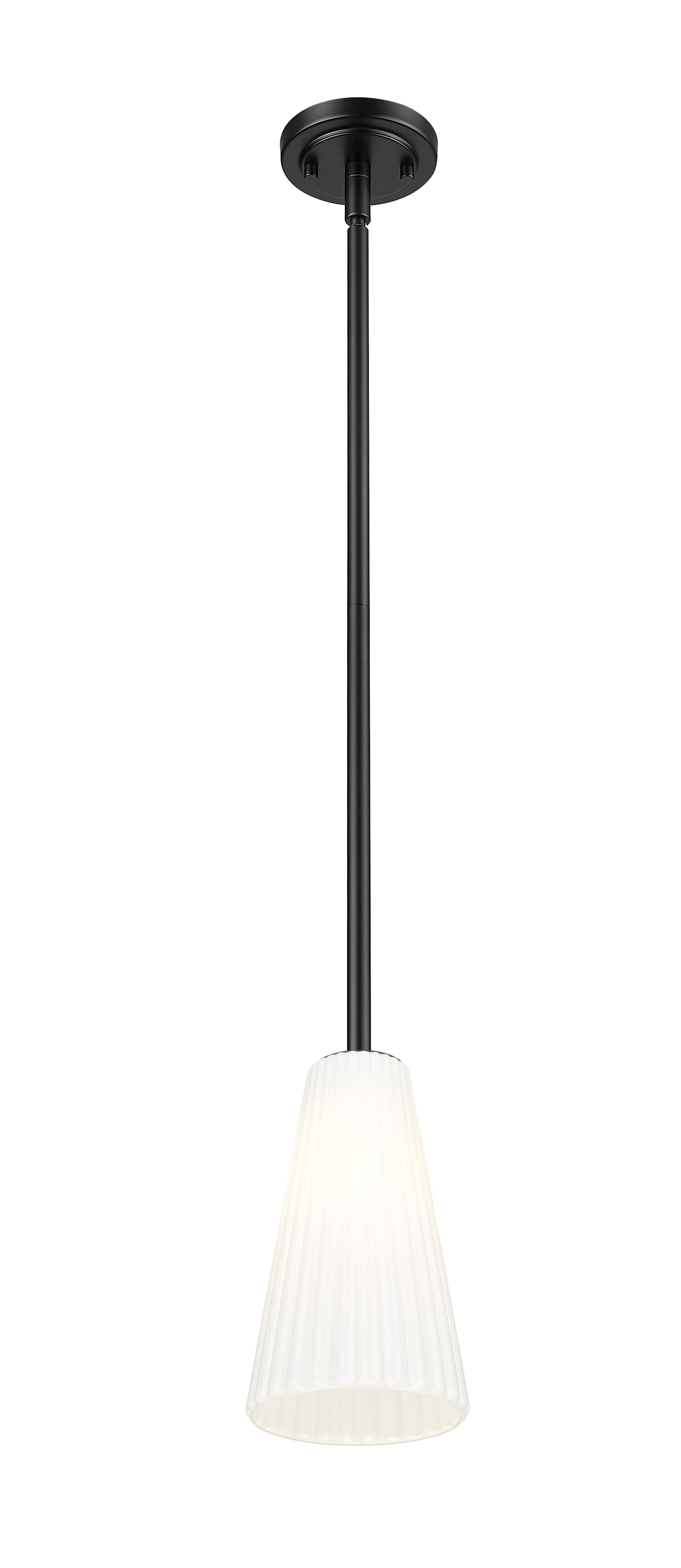3043P6-ROD-MB - Farrell 1 Light 6" Pendant - Matte Black