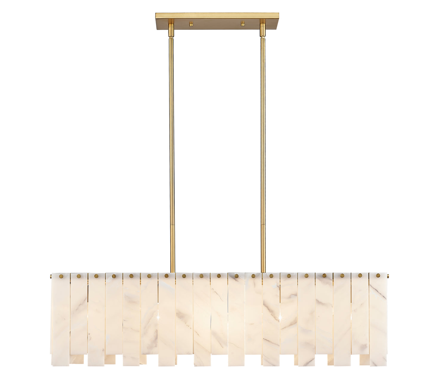 345-40L-RB - Viviana 5 Light Linear 41" Chandelier - Rubbed Brass
