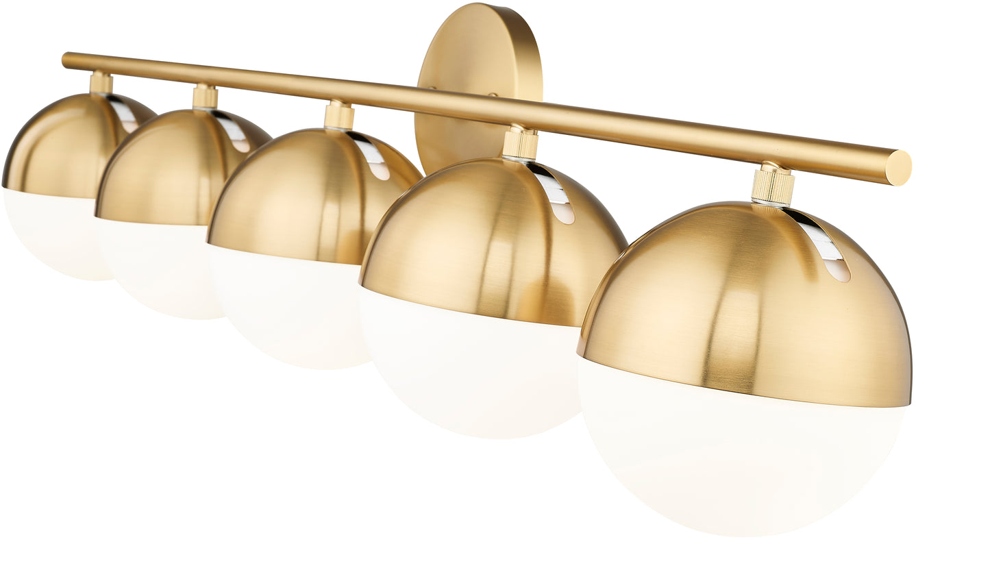 7517-5V-MGLD - Realm Sphere 5 Light 40" Vanity - Modern Gold