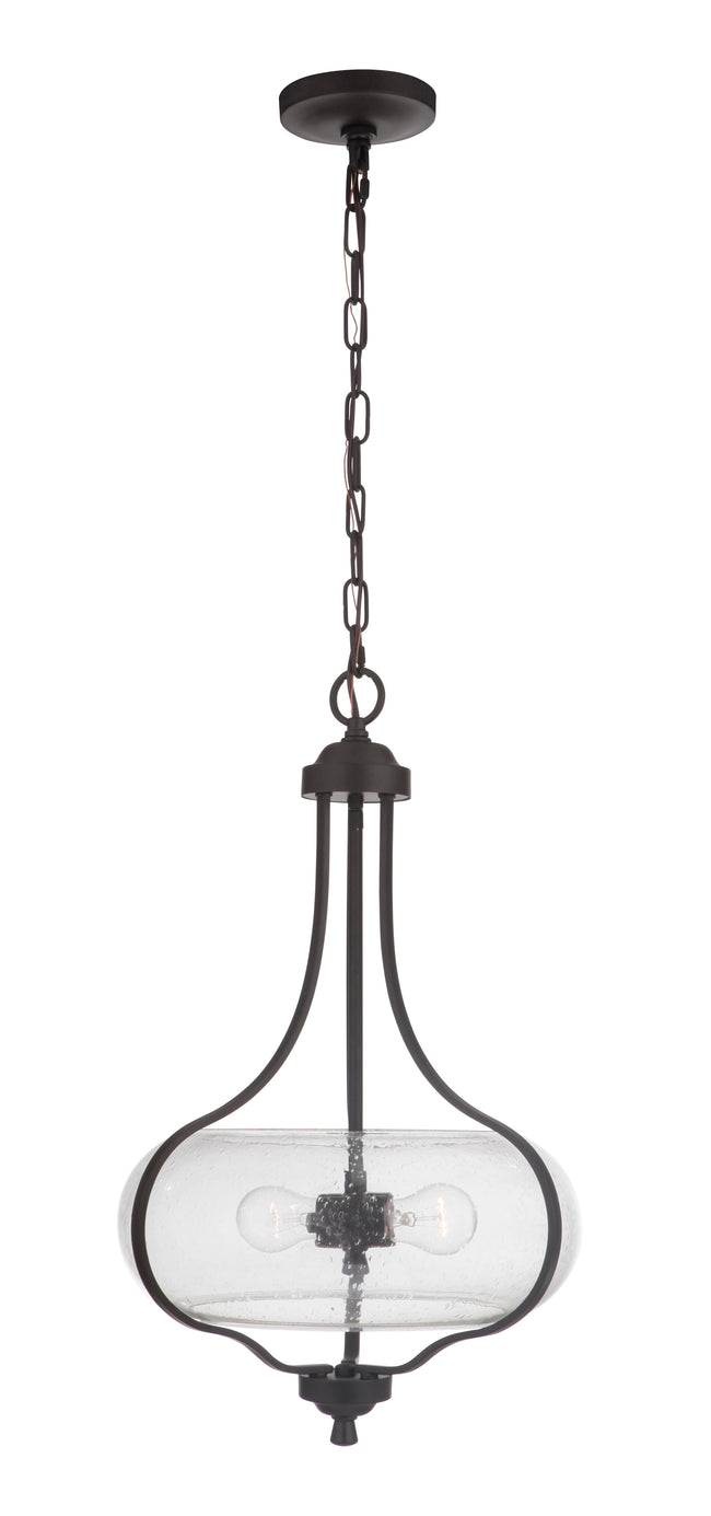 49992-ESP - Serene 2 Light 15" Wide Pendant - Espresso