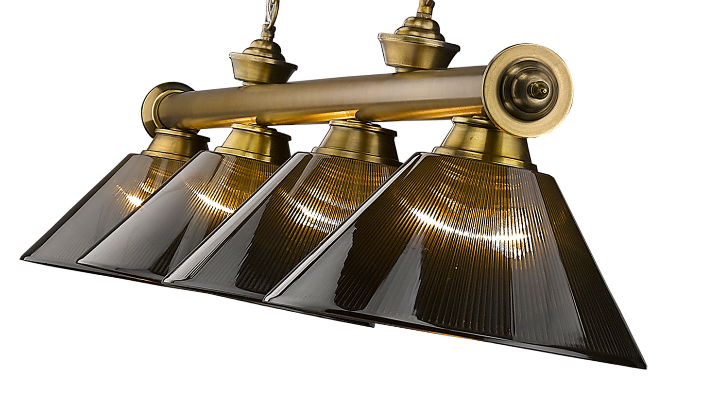 2306-4RB-ARS - Cordon 4 Light 81" Billiard - Rubbed Brass