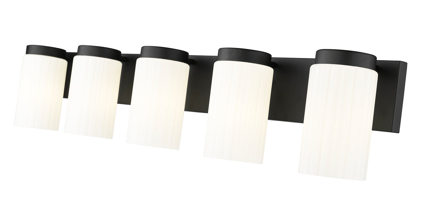 746-5V-MB - Burk 5 Light 38" Vanity - Matte Black