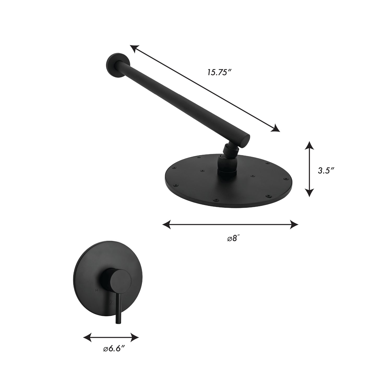 ELD-SHF-MB - Autograph Edition El Dorado Shower Faucet in Matte Black