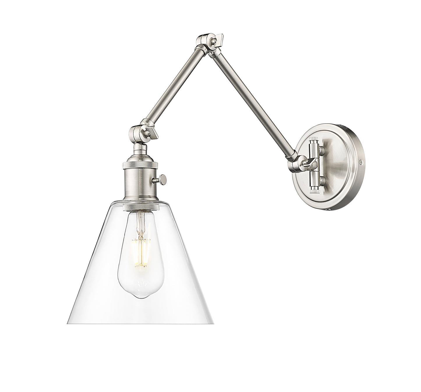 348S-BN - Gayson 1 Light Wall 8" Sconce - Brushed Nickel