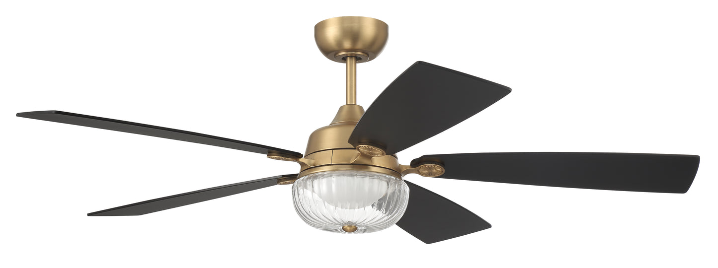 CHS52SB5-NWF - Chandler 52" Indoor Ceiling Fan no Wifi 52" 5 Blade Ceiling Fan with Light Kit - Satin Brass