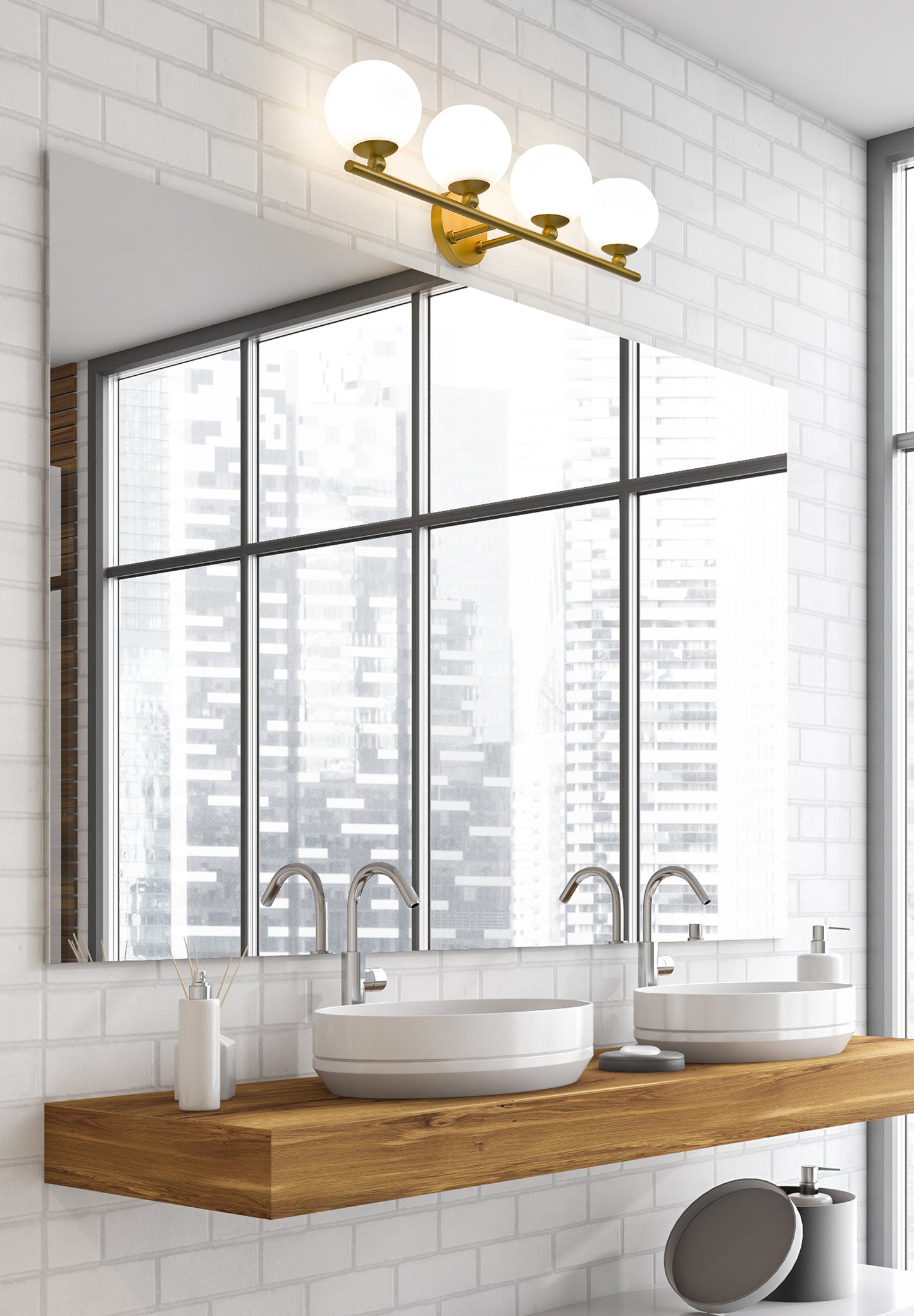 1100-4V-MGLD - Neoma 4 Light 30" Vanity - Modern Gold