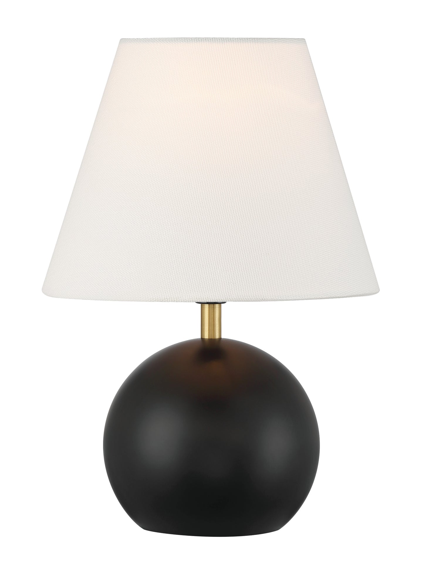 87012FBSB-T - Olive 1 Light 11.57" High Table Lamp - Flat Black / Satin Brass