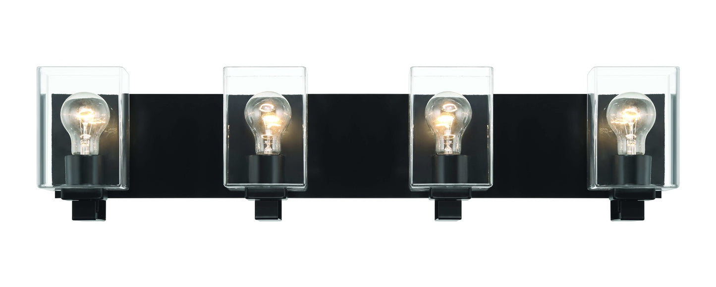 18532FB4 - McClane 4 Light 32" Wide Vanity Light - Flat Black