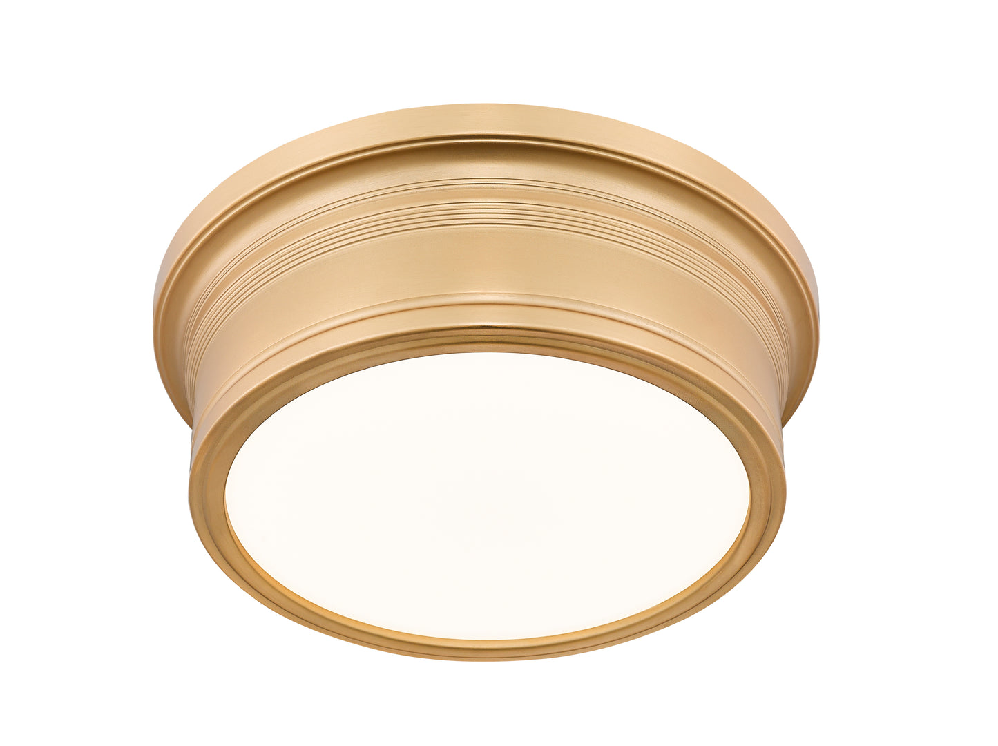 7702F12-MGLD-LED - Bentley 1 Light Flush 12" Mount - Modern Gold