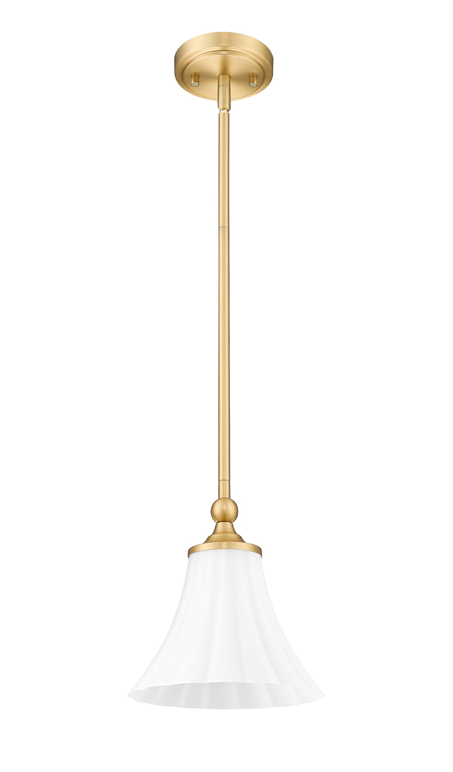 1958P8-MGLD - Fleur 1 Light 8" Pendant - Modern Gold
