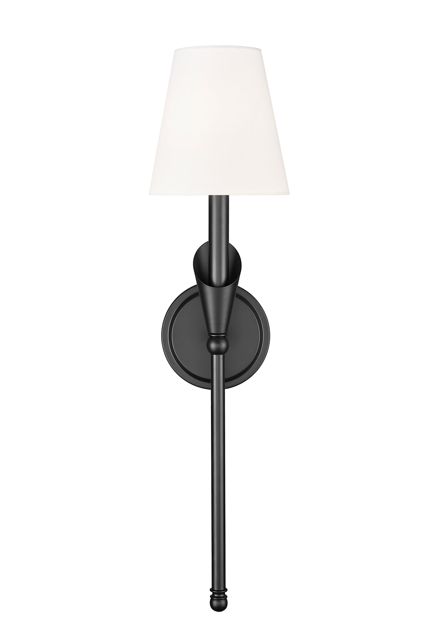 4014-1SA-MB - Claudelle 1 Light Wall 24" Sconce - Matte Black