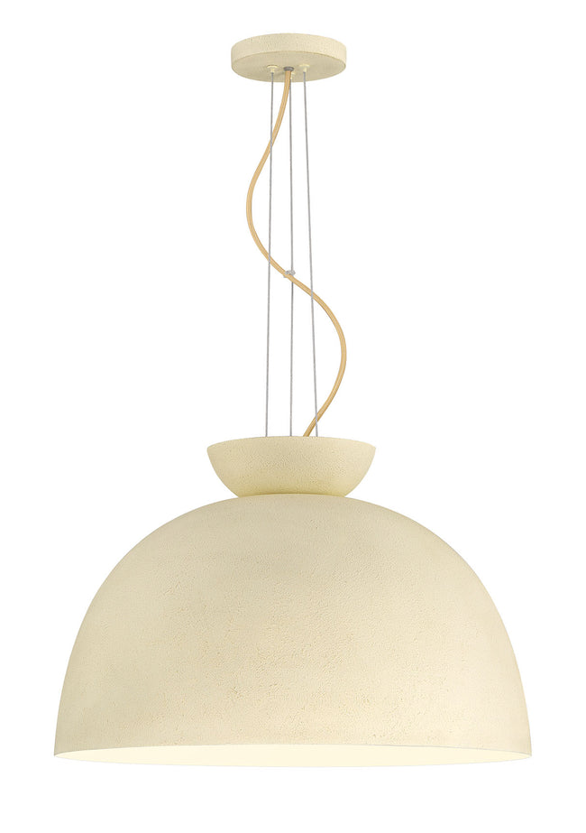 59192-CW - Ventura Dome 1 Light 20" Wide Pendant - Cottage White