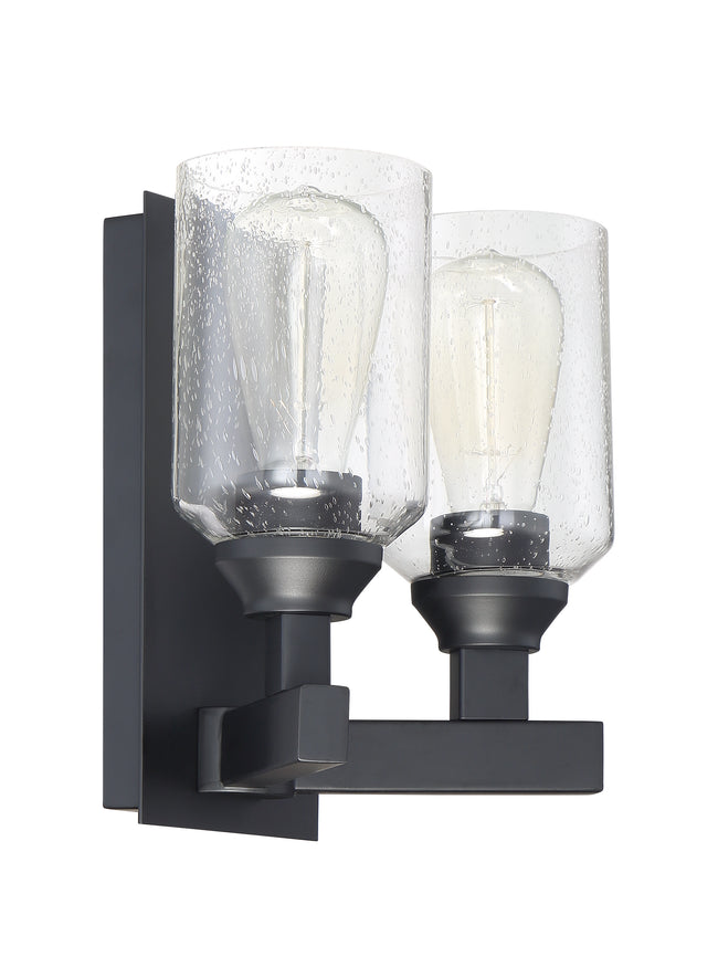 53162-FB - Chicago 2 Light 10" High Wall Sconce - Flat Black