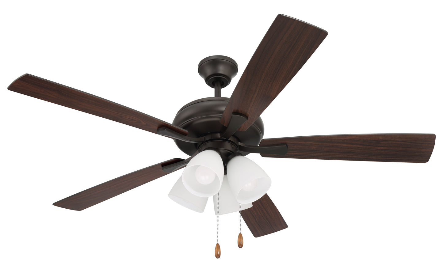 ECF114ESP5-ESPWLN - Eos Frost 4 Light 52" 5 Blade Ceiling Fan with Light Kit - Espresso