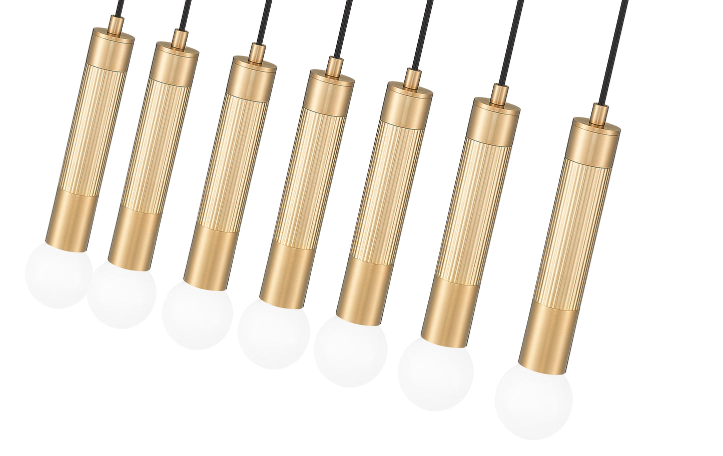 1956P-7L-MGLD - Stari 7 Light Linear 54" Chandelier - Modern Gold