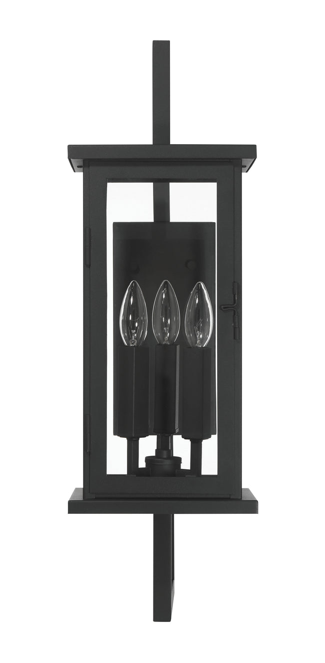 ZA8010-TB - Jordan 3 Light 25" High Outdoor Wall Lantern - Textured Black