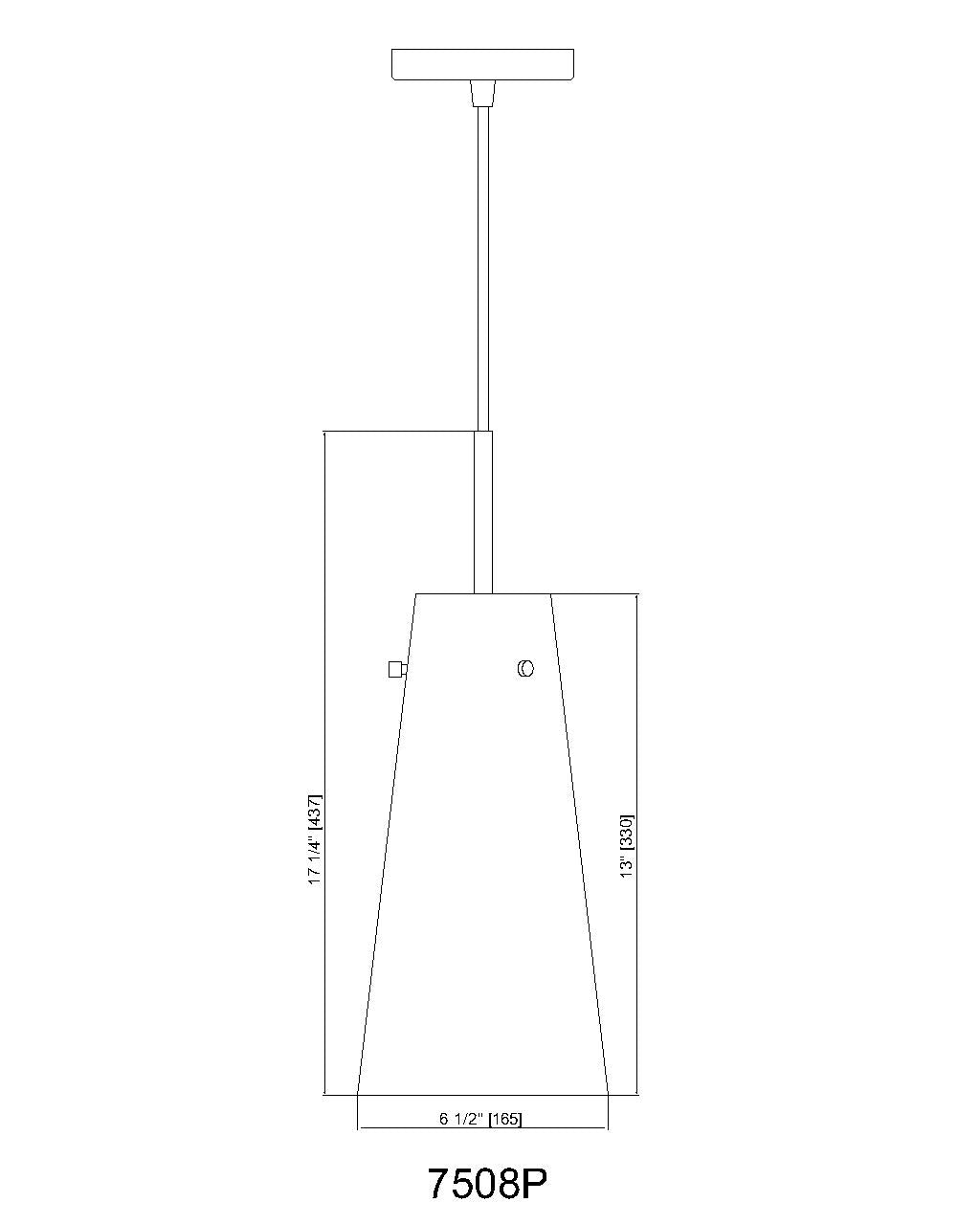 7508P-MGLD - Kira 1 Light 6" Pendant - Modern Gold