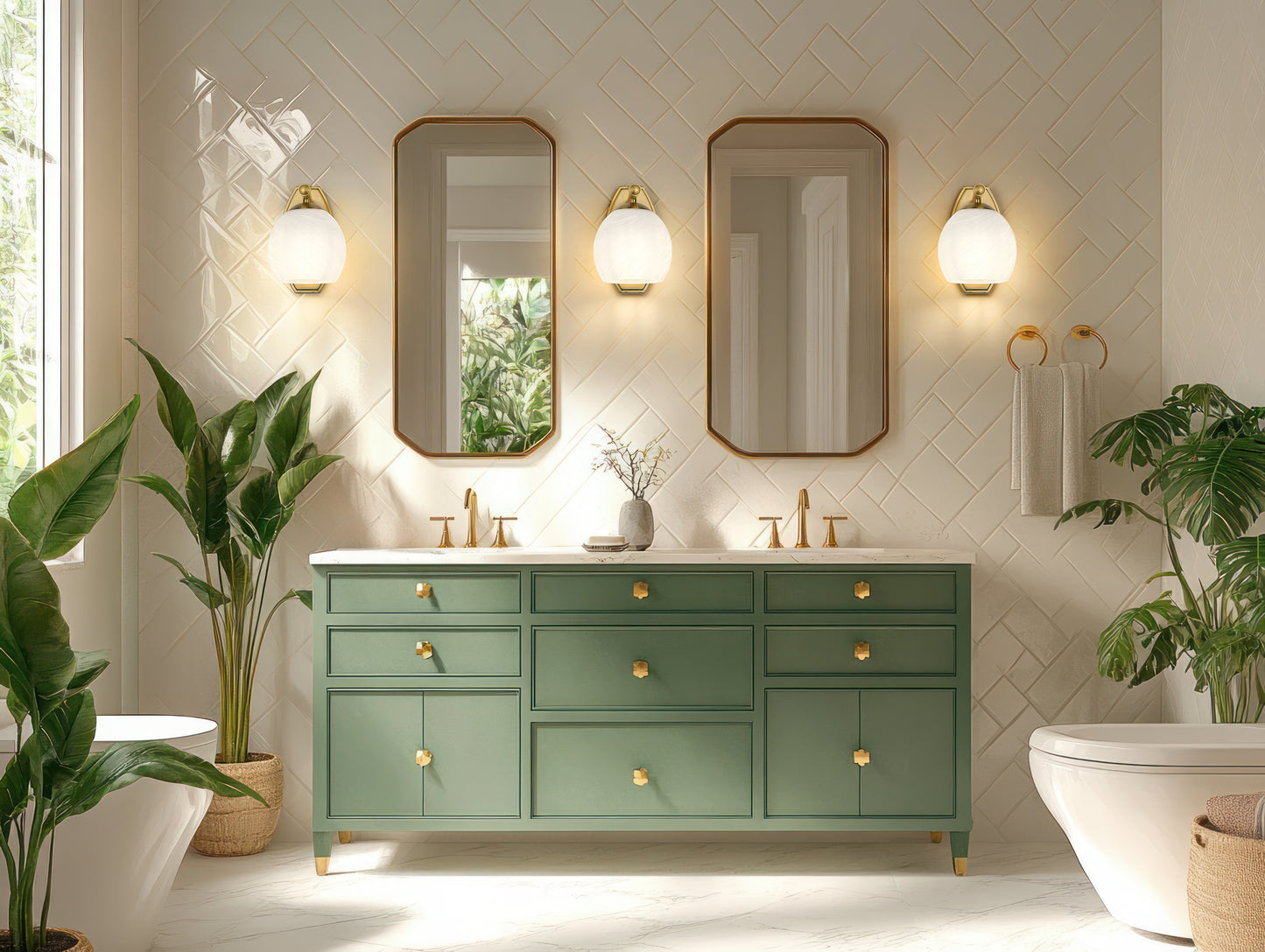 1963-1S-MGLD - Colette 1 Light Wall 9" Sconce - Modern Gold