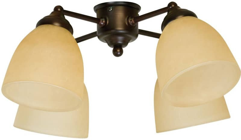 LK400-OB-LED - 4 Light Fitter and Glass, LED