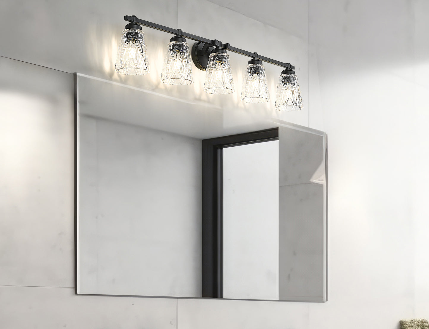 1960-5V-MB - Andree 5 Light 40" Vanity - Matte Black