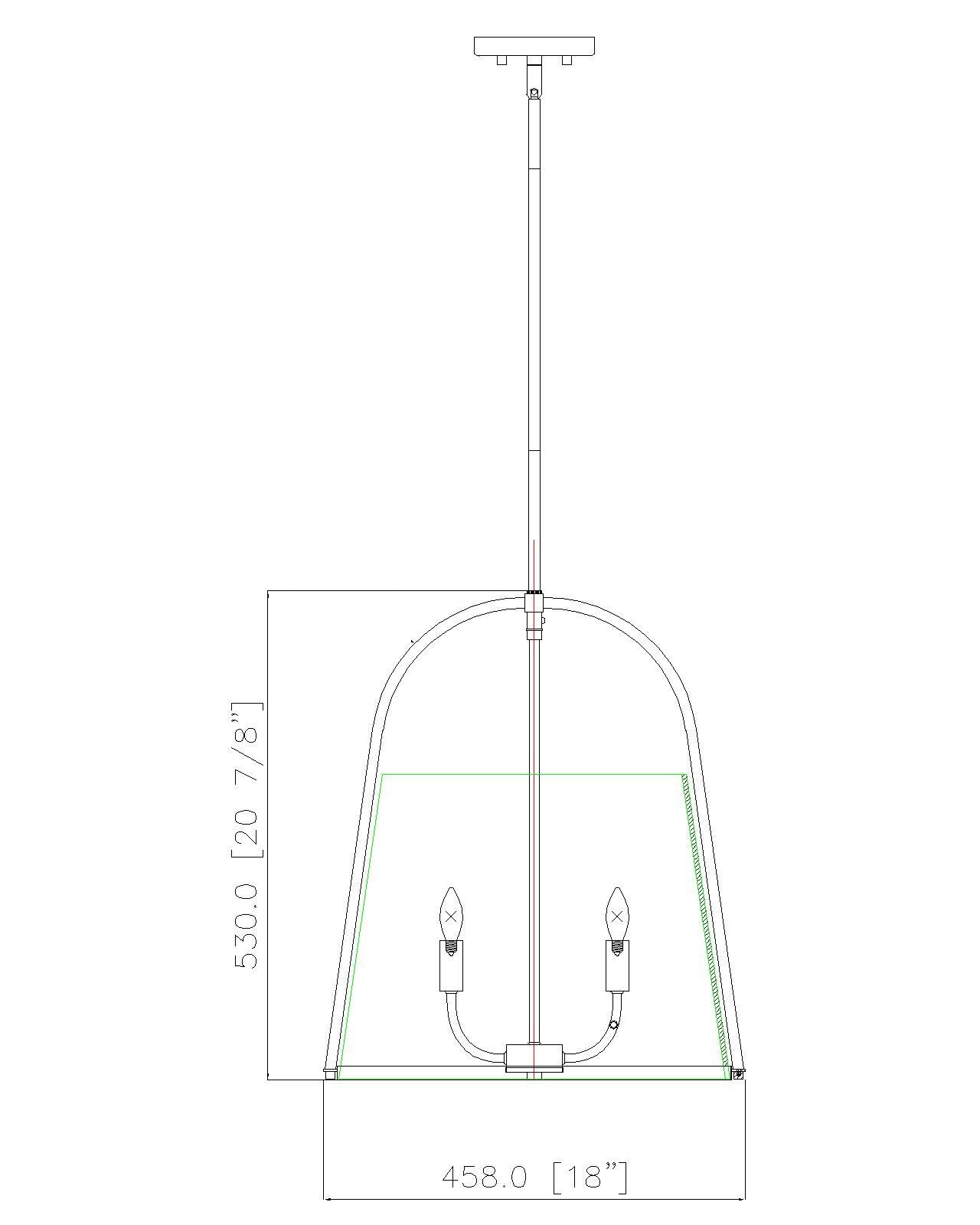 3041P18-MB - Archis 5 Light 18" Pendant - Matte Black