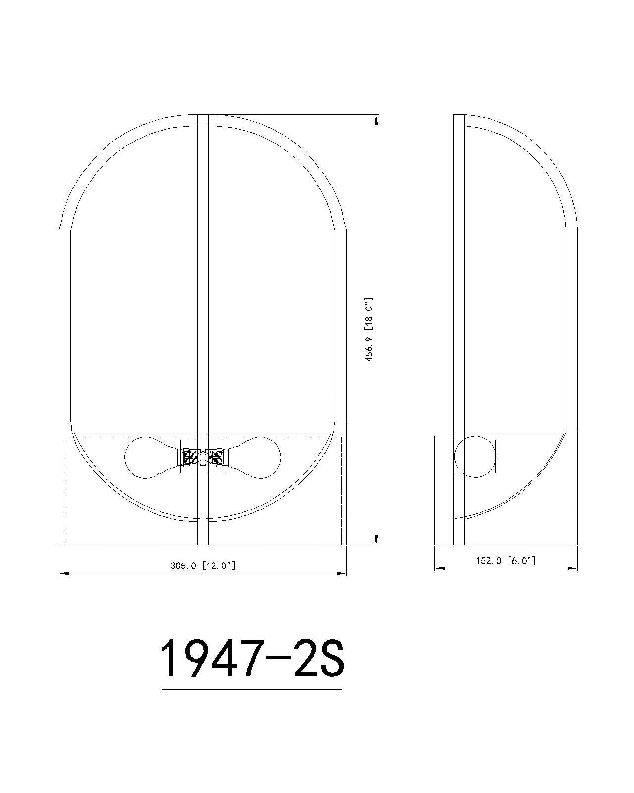 1947-2S-MB - Devon 2 Light Wall 18" Sconce - Matte Black