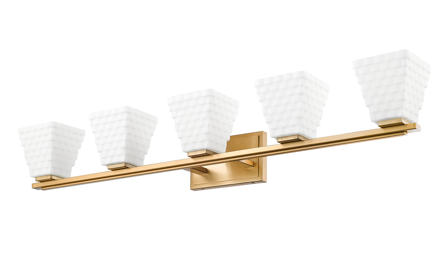 7514-5V-MGLD - Annalise 5 Light 42" Vanity - Modern Gold