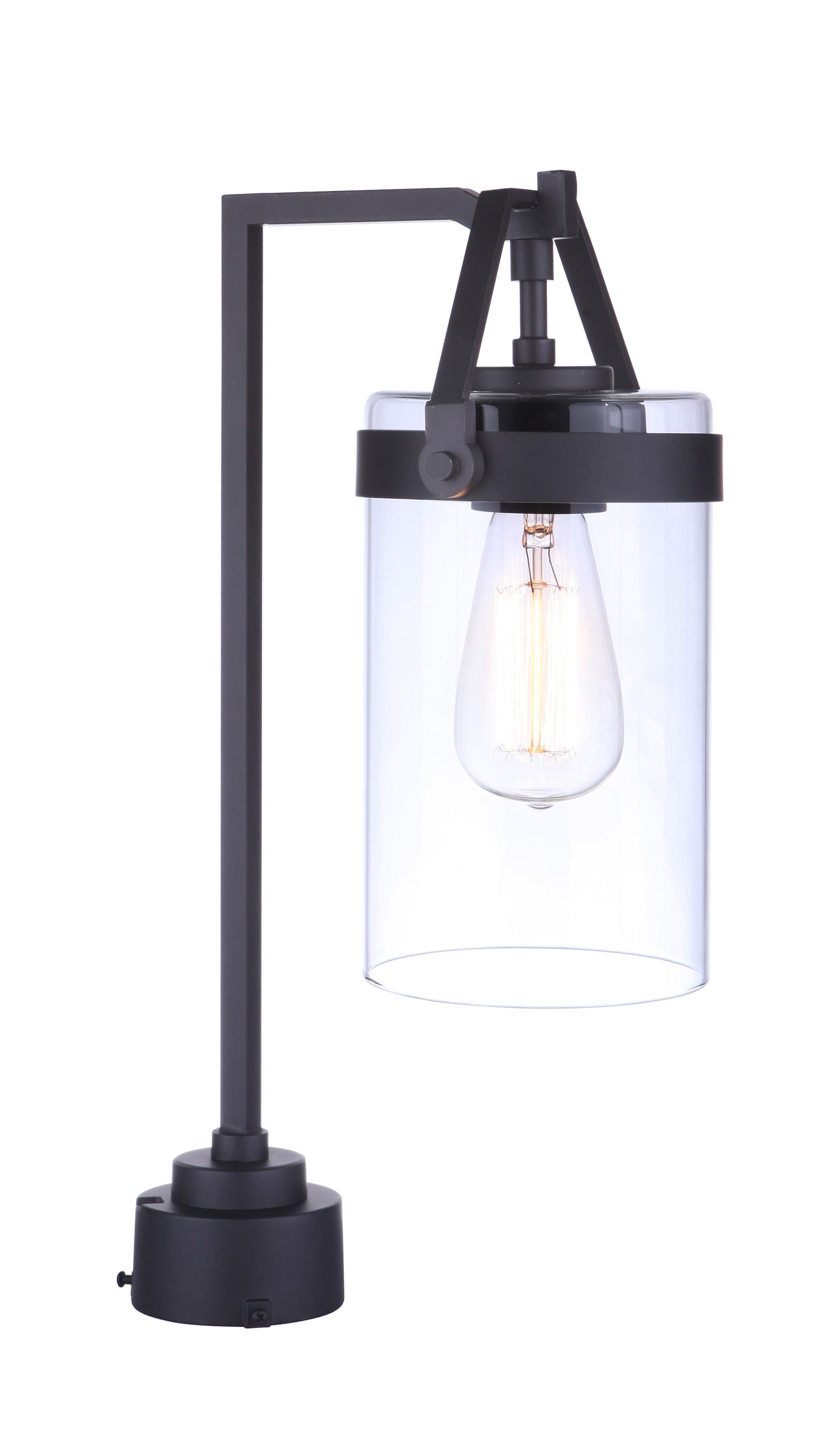 ZA3315-MN - Franklin 1 Light 17" High Post Mount - Midnight