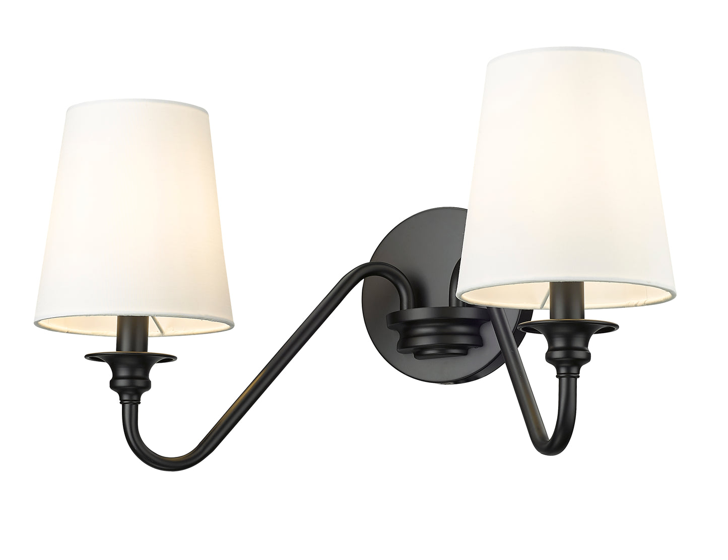 7509-2S-MB - Gianna 2 Light Wall 10" Sconce - Matte Black