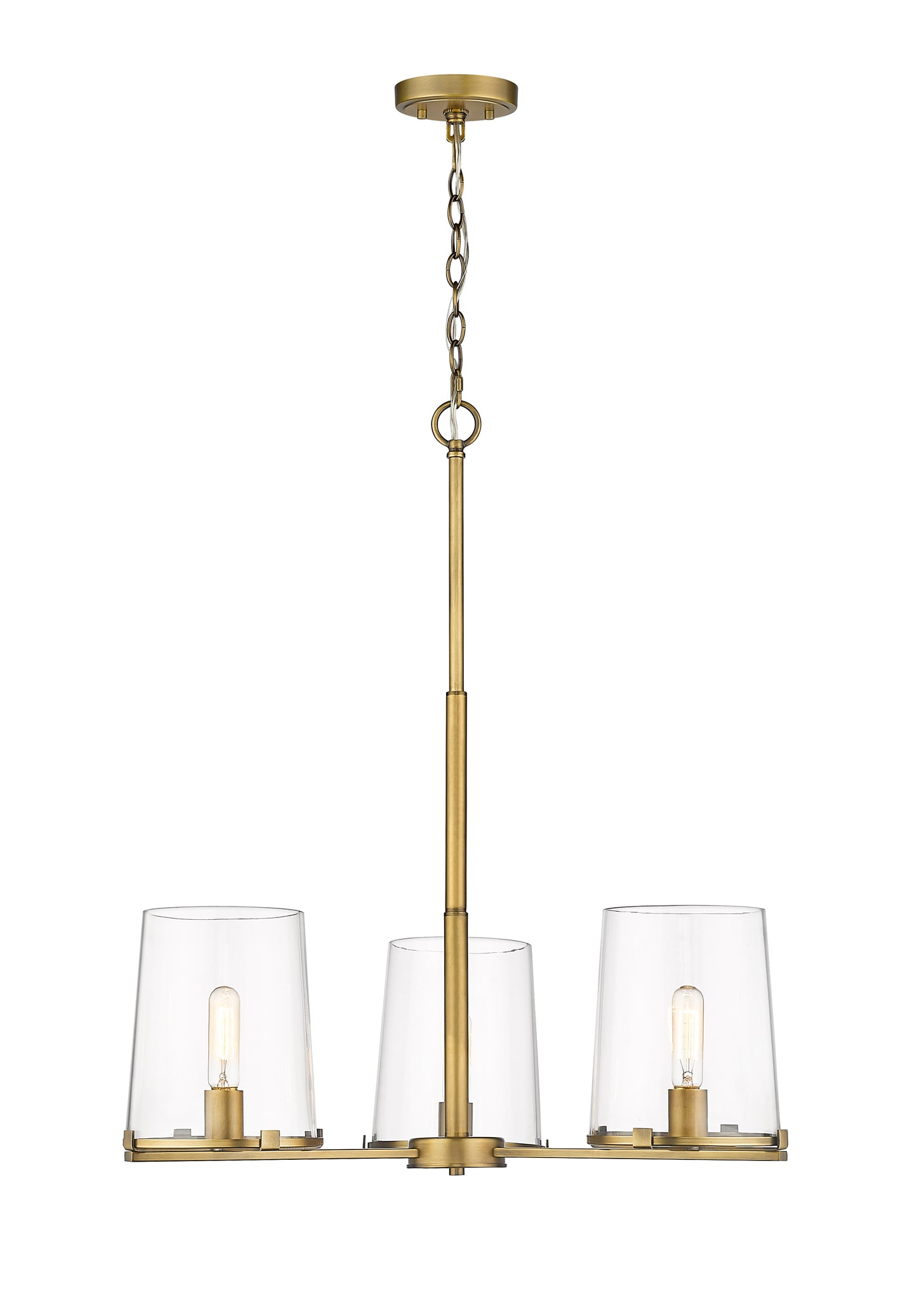 3032-3RB - Callista 3 Light 28" Chandelier - Rubbed Brass